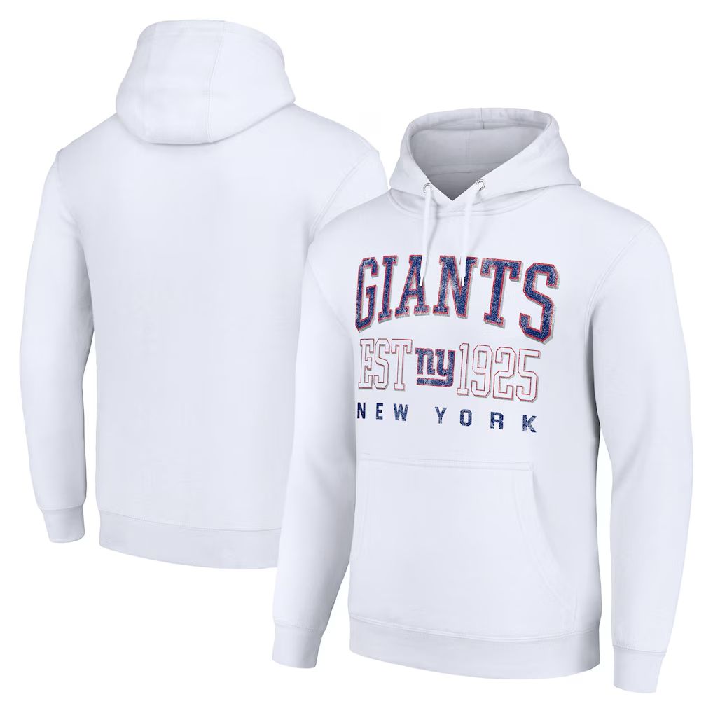 Men 2026 NFL New York Giants white Hoodie hooded style 01